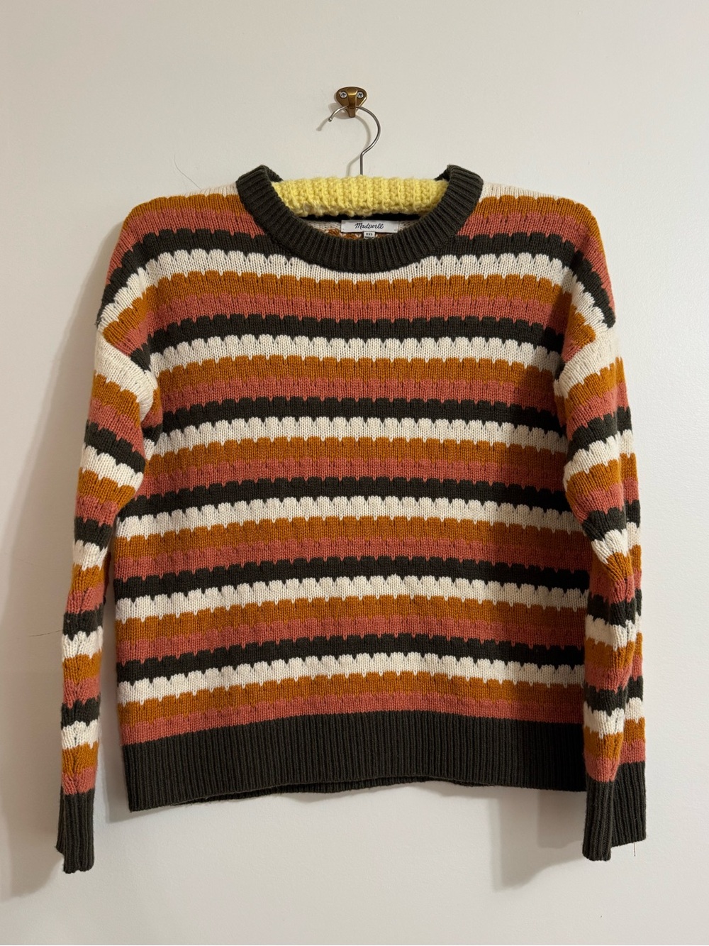 Madewell Striped Sweater Merino Wool Blend
